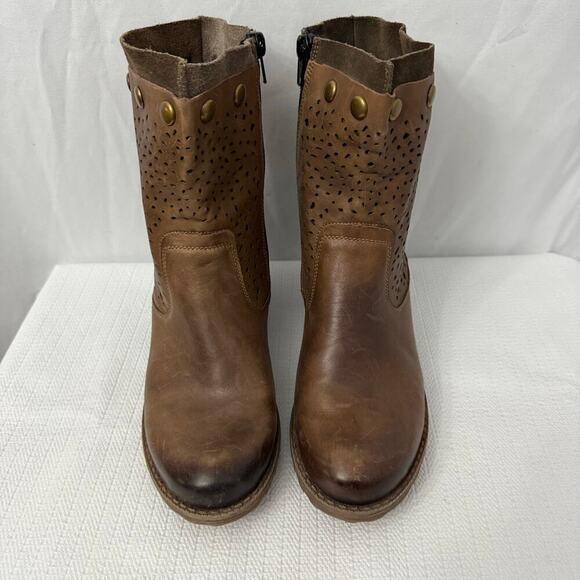 Remonte Ankle Boots Womens 6 Brown Boho Studded Side Zip - Picture 4 of 11